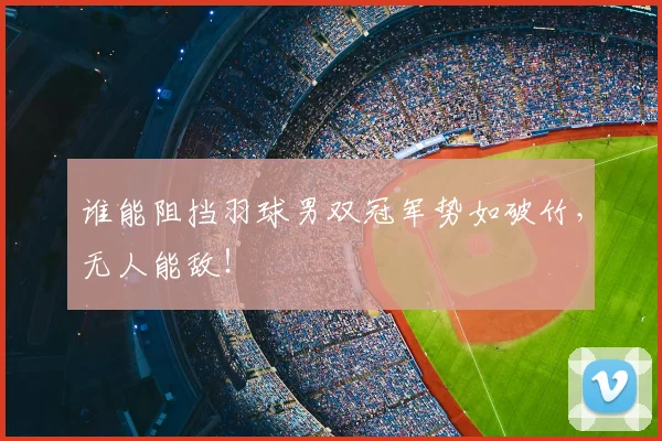 谁能阻挡羽球男双冠军势如破竹，无人能敌！